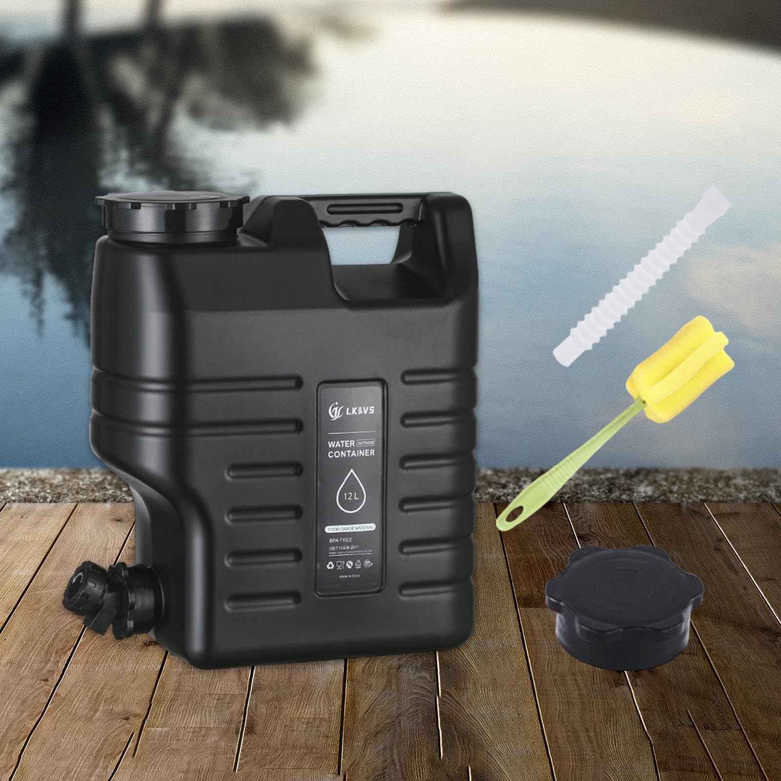 Bidon D'eau Camping Avec Robinet – Réservoir Portable PC (8/12/19/25 L), Large Ouverture, Poignée Ergonomique, Pour Maison, Voiture, Rando, Urgence