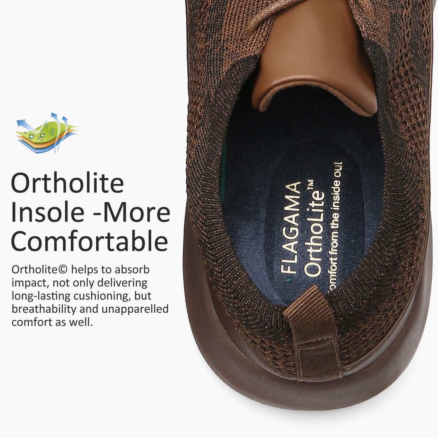 Basic Men's Mesh Wingtip Causual Oxfords Sneaker,Brown,10 M US