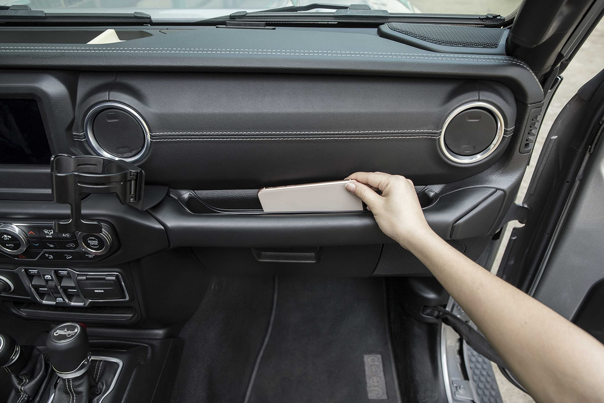 Organizer do przechowywania podłokietnika do Jeep Wrangler JL/JLU 2018-2022 Gladiator JT 2020-2022, 3 sztuki