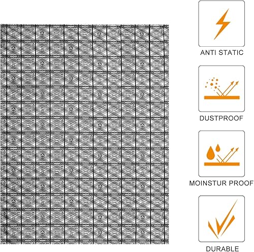 Miniatura 3 de 10 bolsas antiestáticas extra grandes con parte superior abierta de 15.75 x 17.72 pulgadas, bolsas de blindaje ESD con calcomanías para electrónica
