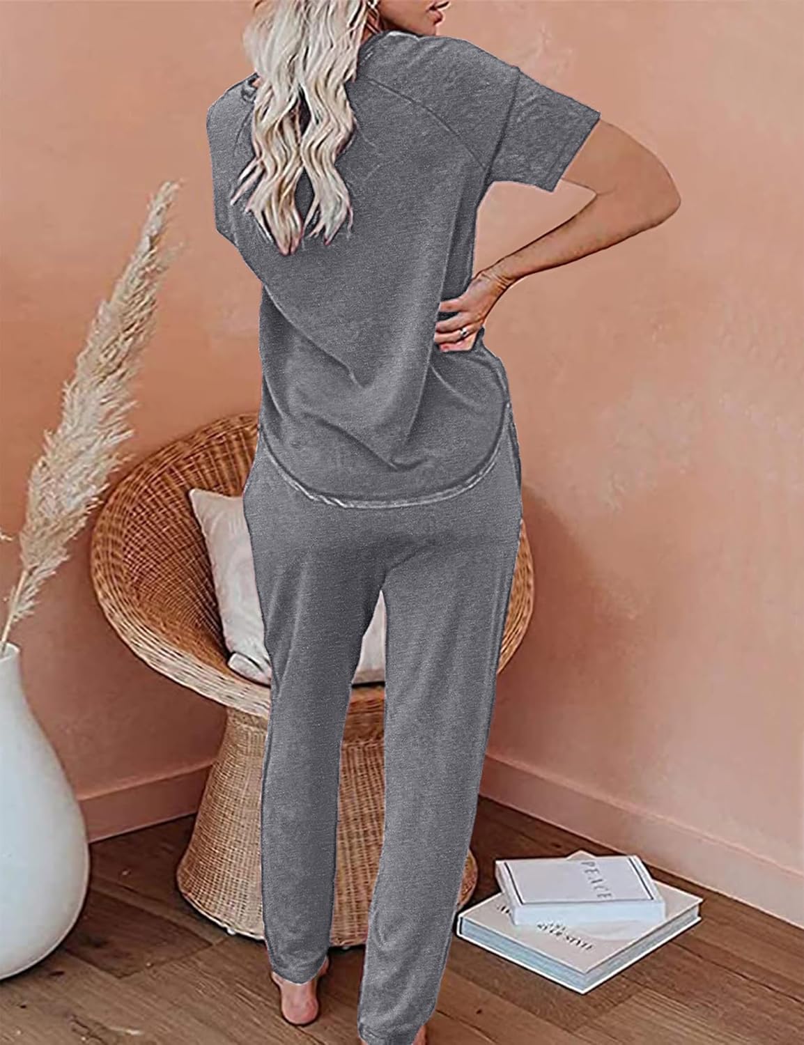 Women's 2 Piece Outfits Lounge Sets Long Sleeve Tops and Jogger Sweatpants Track Sweats Suits Loungewear Pajama Sets - Image 3