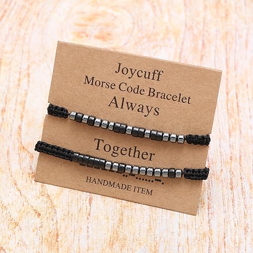 Miniatura 2 de JoycuFF Pulseras con código morse para mujer, regalo divertido para niñas, joyería inspiradora con mensaje secreto, Navidad, regalos de cumpleaños