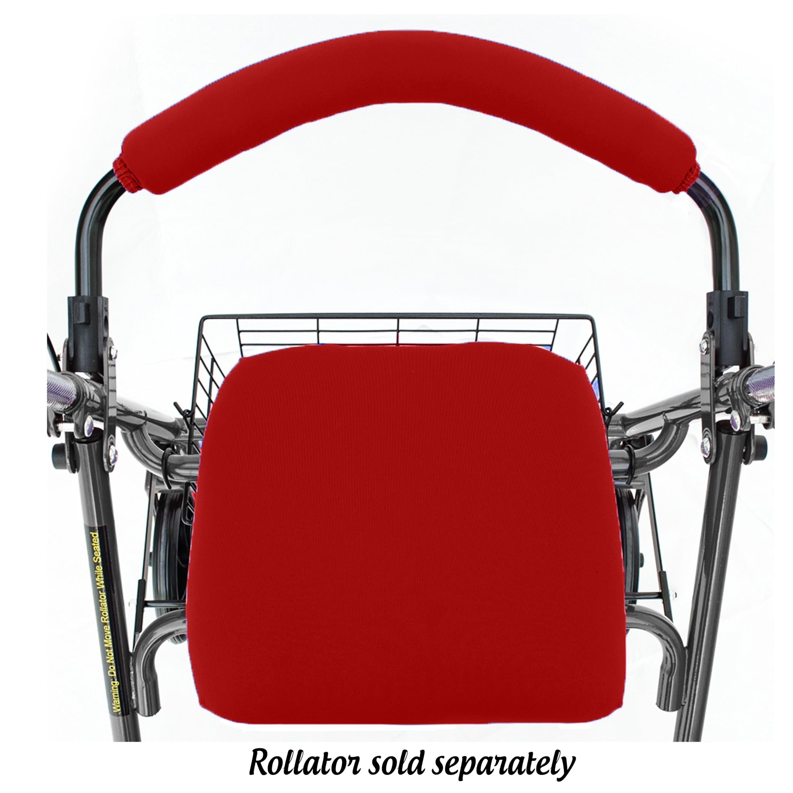 Top Glides Universal Rollator Walker Seat and Backrest Covers (Red) — Amazon image 3