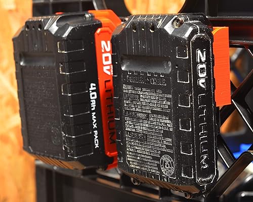 Miniatura 8 de Barnyard Intel Slim - Soporte de batería para cable Porter de 20 V (paquete de 4 unidades), color plateado