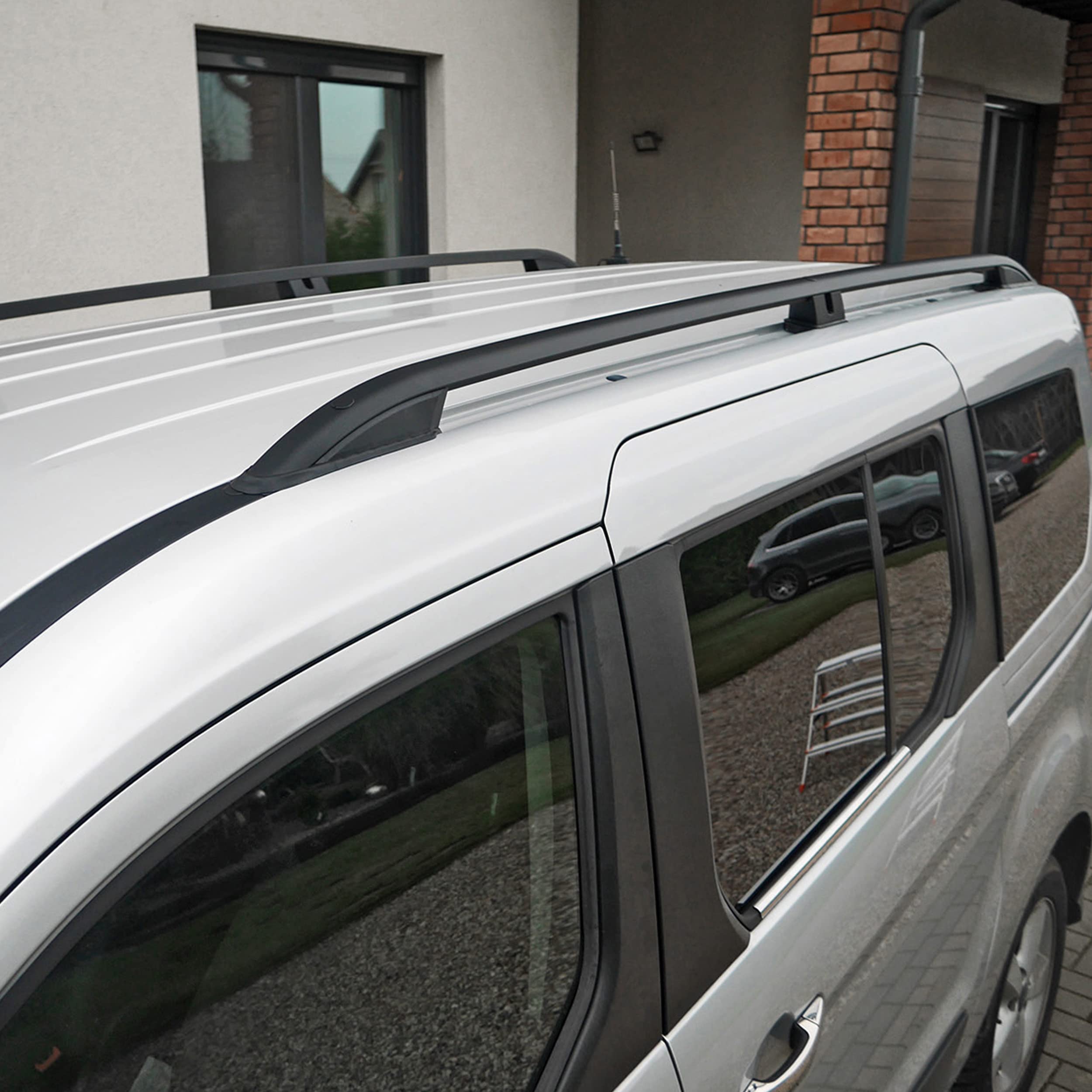 CHROMEMASTER | Baca de Techo Compatible con Ford Transit Connect 2014-2024 Short; para Fijar Las Barras de Techo, Cajas de Techo o Portabicicletas | Construcción Robusta de Aluminio