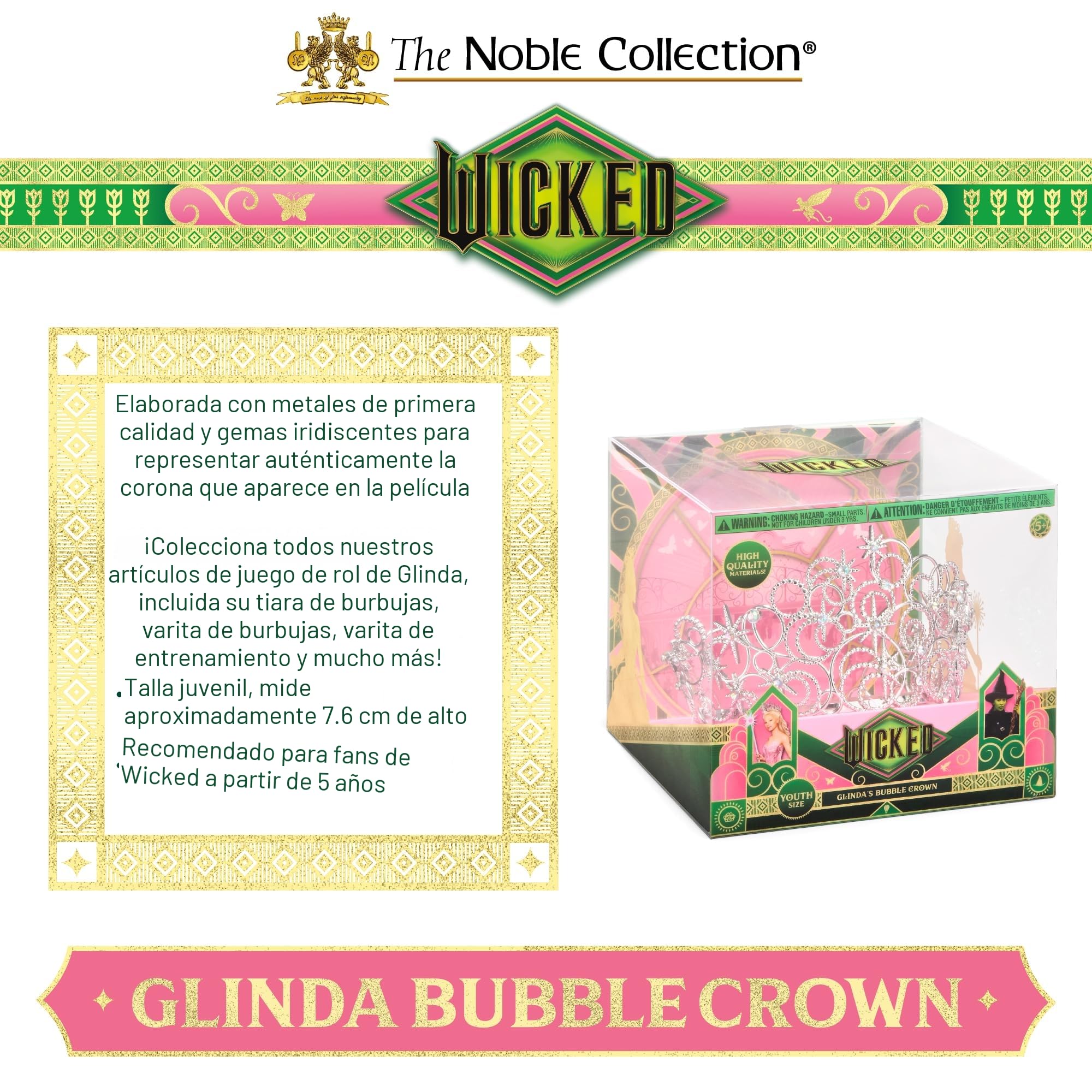Wicked. Glinda Bubble Crown. The Noble Collection
