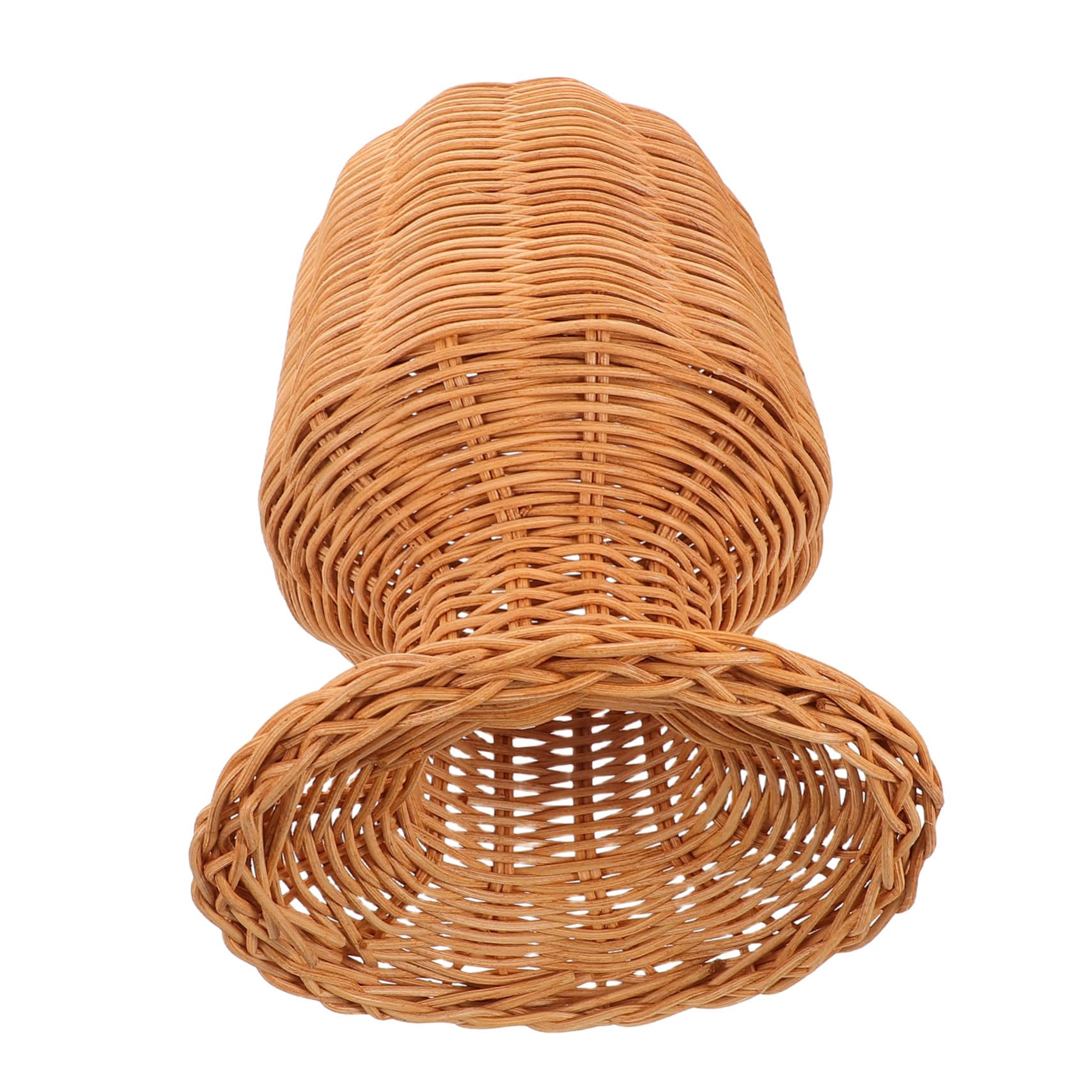 Mipcase Soporte de Exhibición de Pelucas de Ratán Hecho a Mano 27 Cm