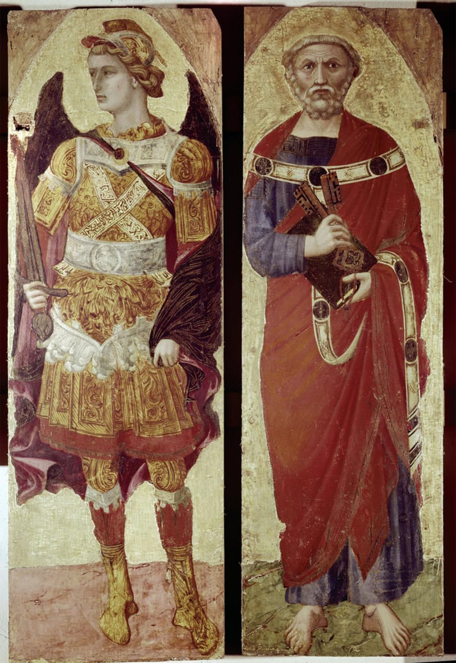 SERENDIPITP Aesthetic Poster Photo Wall Print Retro Picture Archangel Michael and St Peter Detail of a Polyptic by Ambrogio Lorenzetti Modern Wall Artwork for Home Decor 60x90cm