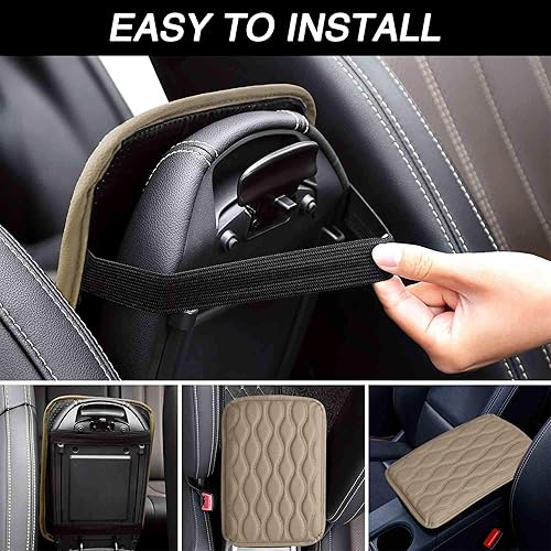 Miniatura 4 de WINKA Almohadilla para consola central de coche, funda para reposabrazos de coche, cojín para codo relajante, almohadilla de almohada cómoda, color