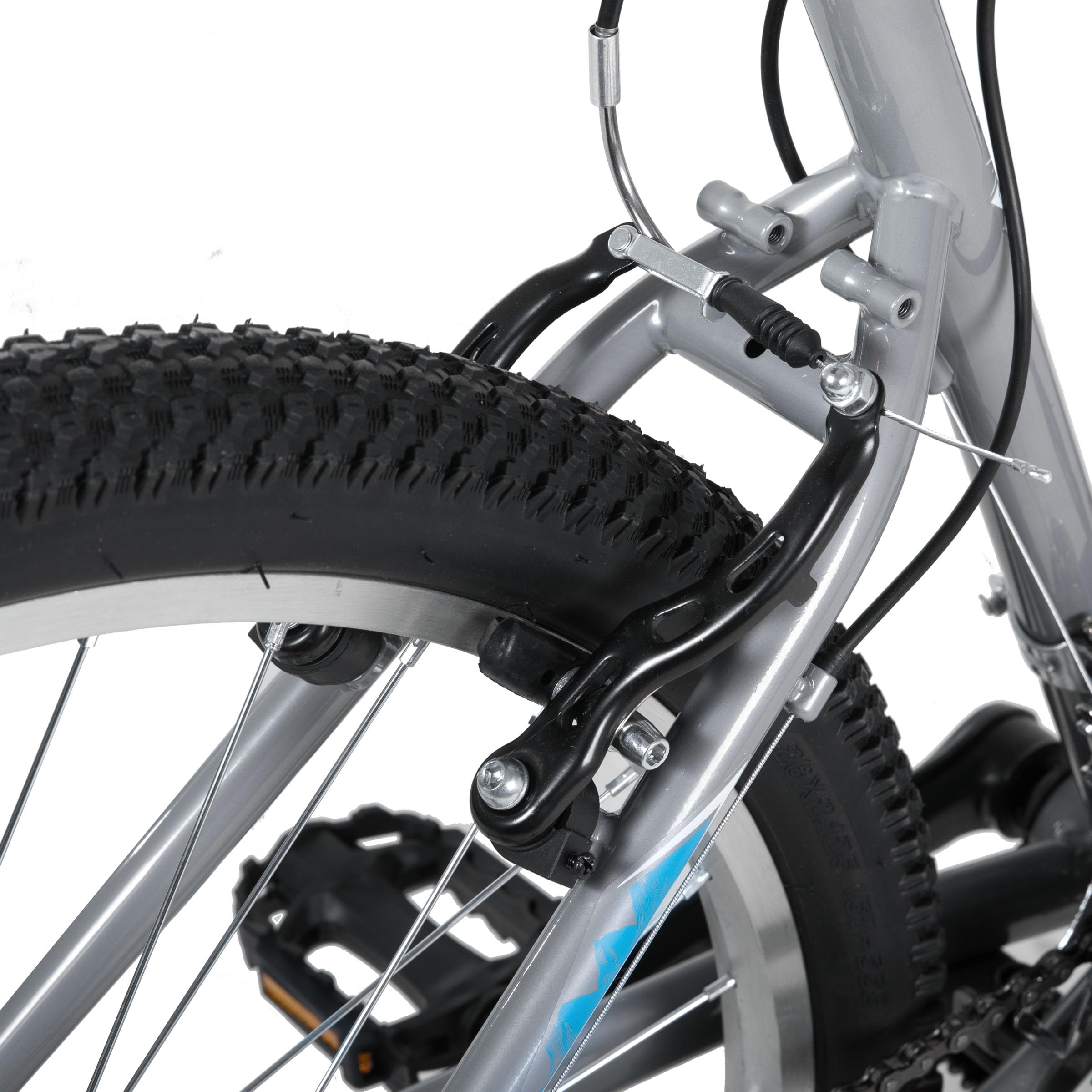 HILAND 26 27 Inch Mountain Bike, Mens Womens MTB with 18 Speeds, High-Tensile Steel Frame, V Brake, Hardtail Bicycle for Adults