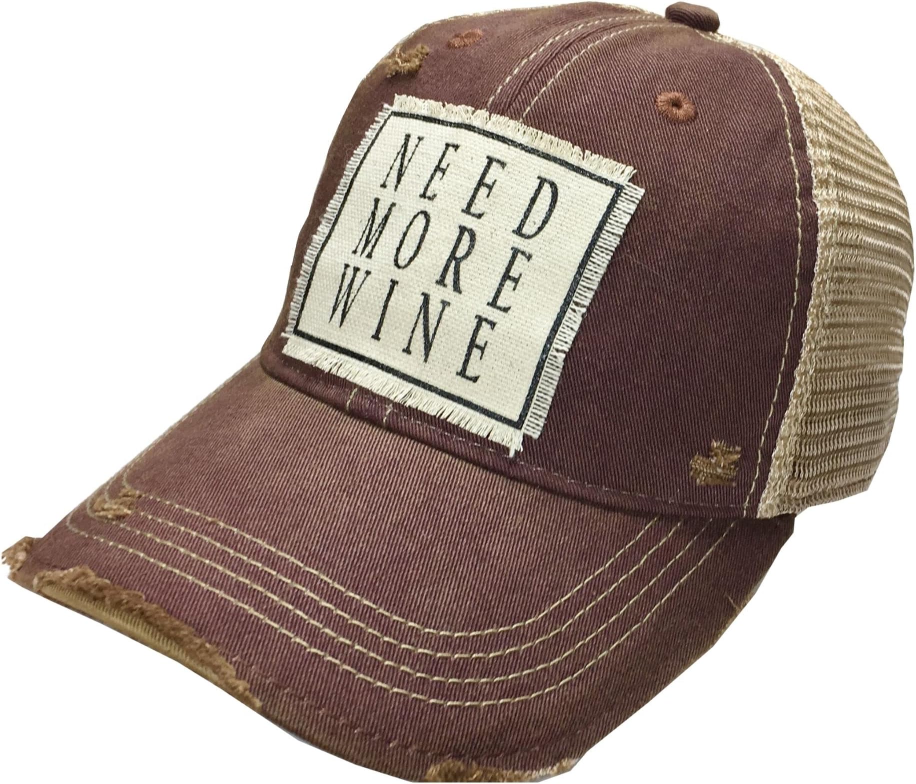 Vintage Life Funny Hats for Women and Girls, Distressed Trucker Baseball Cap with Sayings