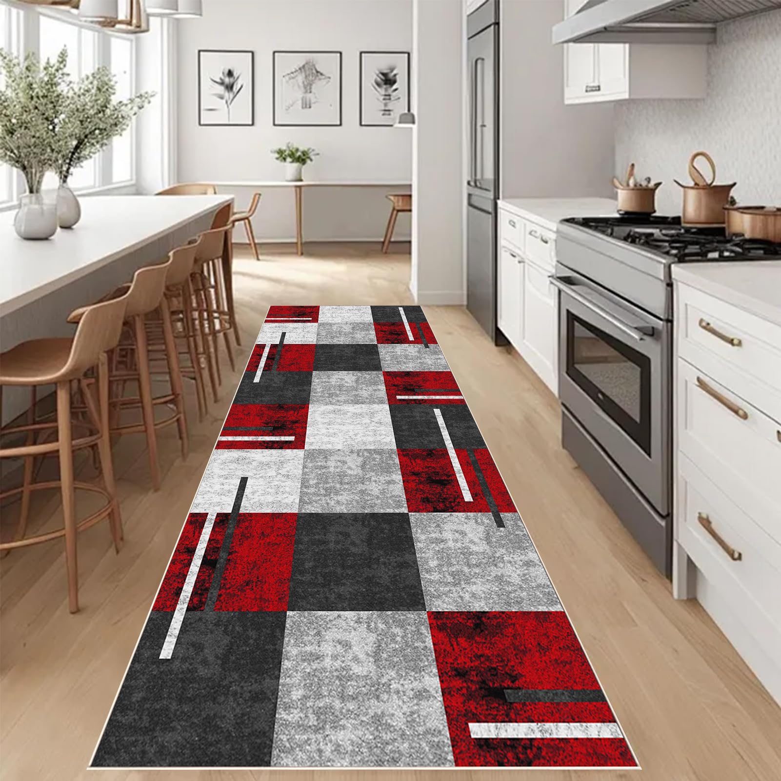 Dywan Chodnik Kuchenny Zmywalny Antypoślizgowy Dywan Biegacz Długi Korytarz Dywany Salon Dywan Sypialnia Nowoczesne Długie Maty Do Wejścia Balkonu Łazienka Pralnia 80 x 140 cm