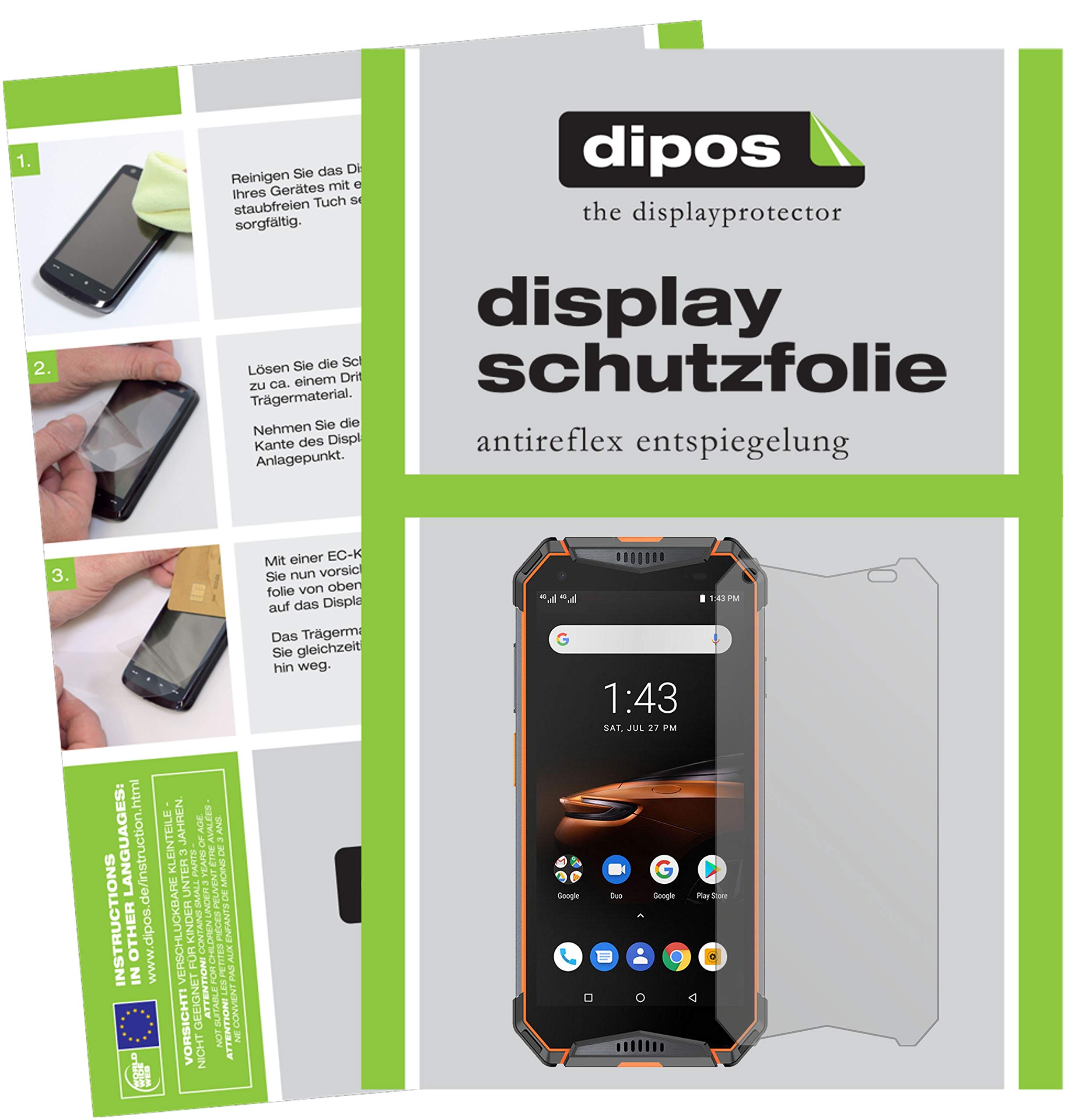 Pellicola Protettiva per Ulefone Armor 7 Protezione Schermo Antiriflesso dipos