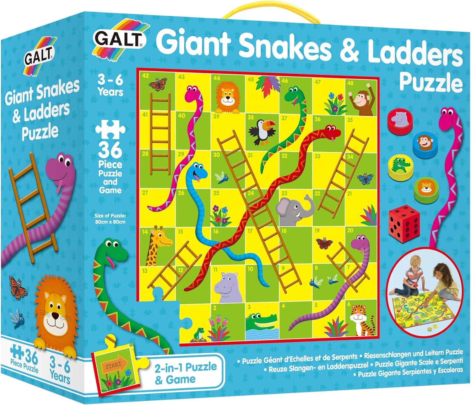 Giant Snakes \u0026 Ladders Puzzle : Toys 