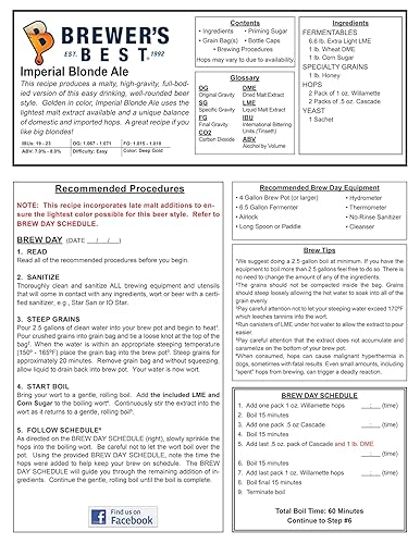 Miniatura 3 de Imperial Blonde Ale Homebrew Kit de ingredientes de cerveza