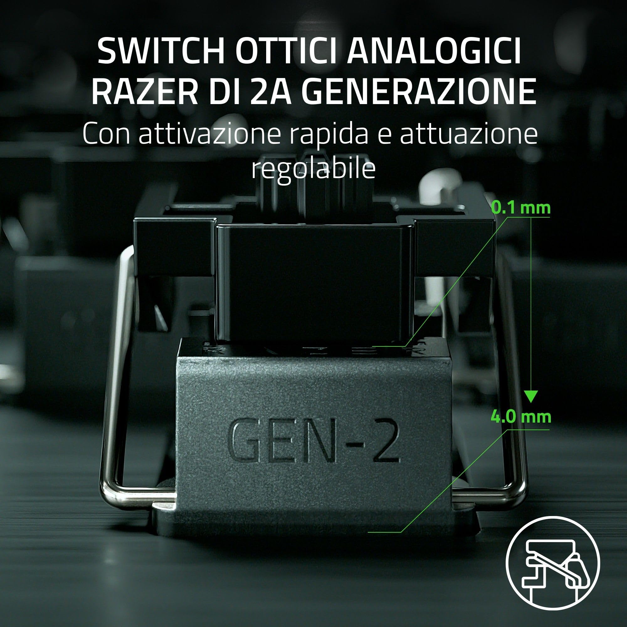 Razer Huntsman V3 Pro Mini - Tastiera analogica ottica E-Sport formato 60% - Snap Tap e Rapid Trigger (Interruttori ottici analogici Gen-2, Copritasti in PBT Doubleshot) US-Layout | Nero - 4