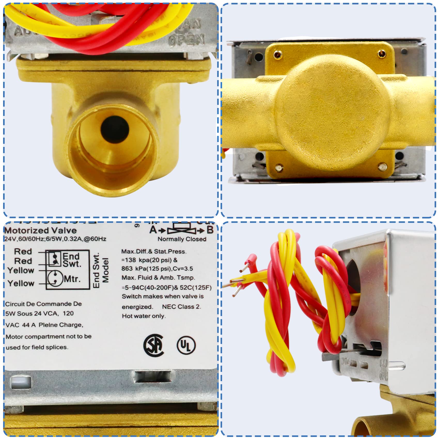 V8043E1012 Motorized Valve, 3/4 Sweat Zone Valve Perfect
