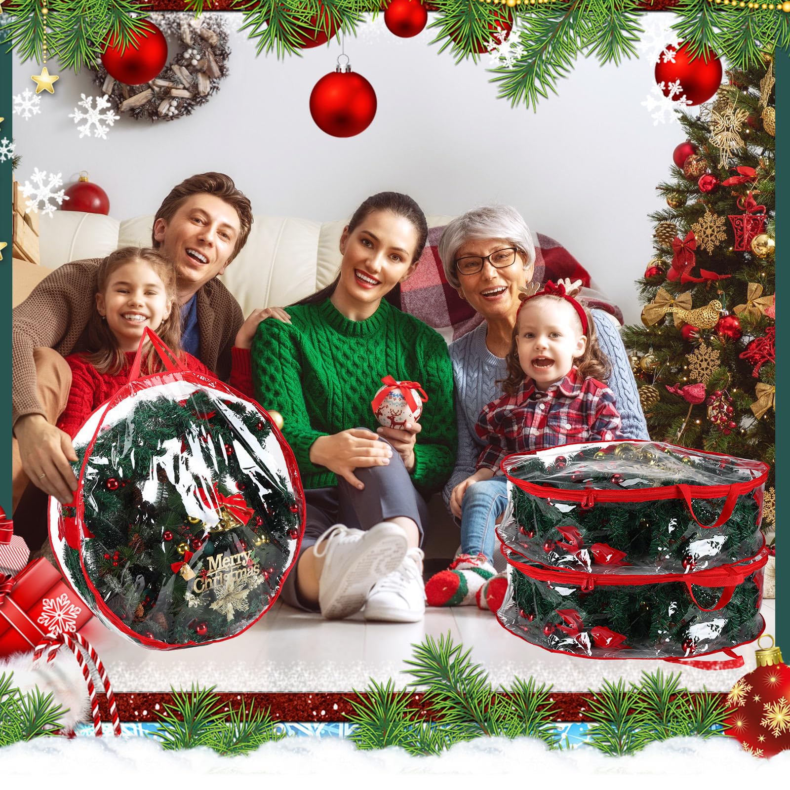 30 Inch Wreath Storage Box Wreath Storage Container Household