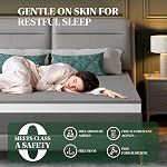 BedStory Matelas Topper Queen, 4 Inch Gel Bamboo Charcoal Mémoire Mousse Matelas Topper Taille Reine pour refroidir le sommeil profond & Relief de pression, Certifié CertiPUR-US (60 * 80 De pouce)