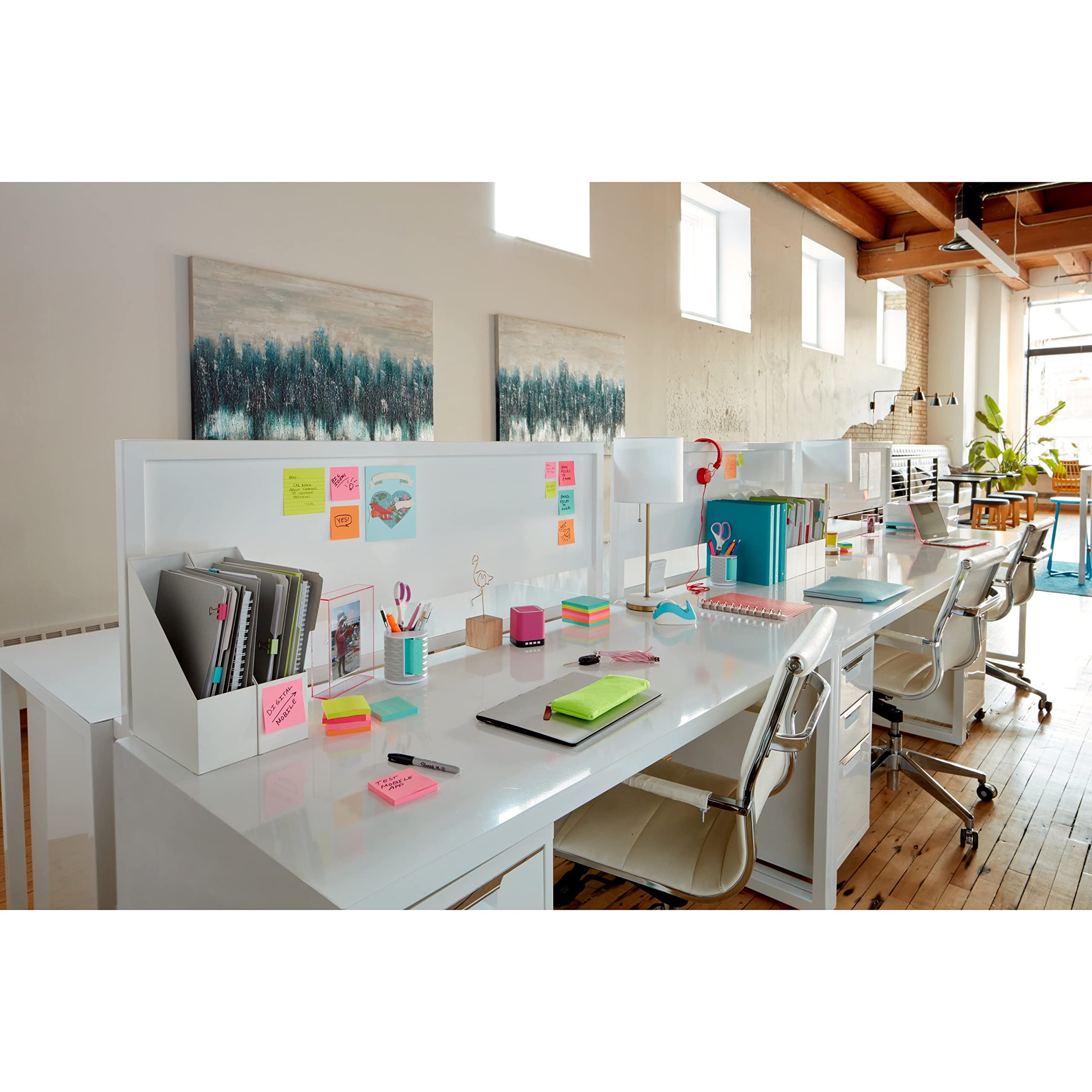 Post-it Super Sticky Notes, 3x3 in, 12 Pads, 2X The Sticking Power, Supernova Neons, Bright Colors, Recyclable (654-12SSMIA)-Case of 6