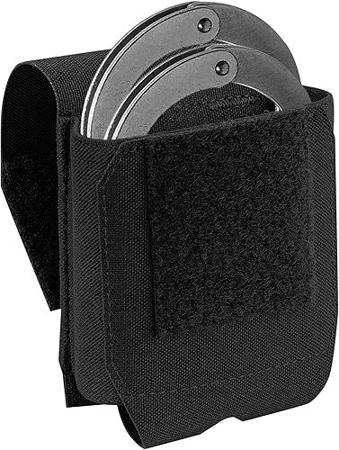 Miniatura 8 de Bolsa para esposas, soporte para esposas Molle, funda de nailon para cinturón de servicio, chaleco de policía, policía, policía, oficial de