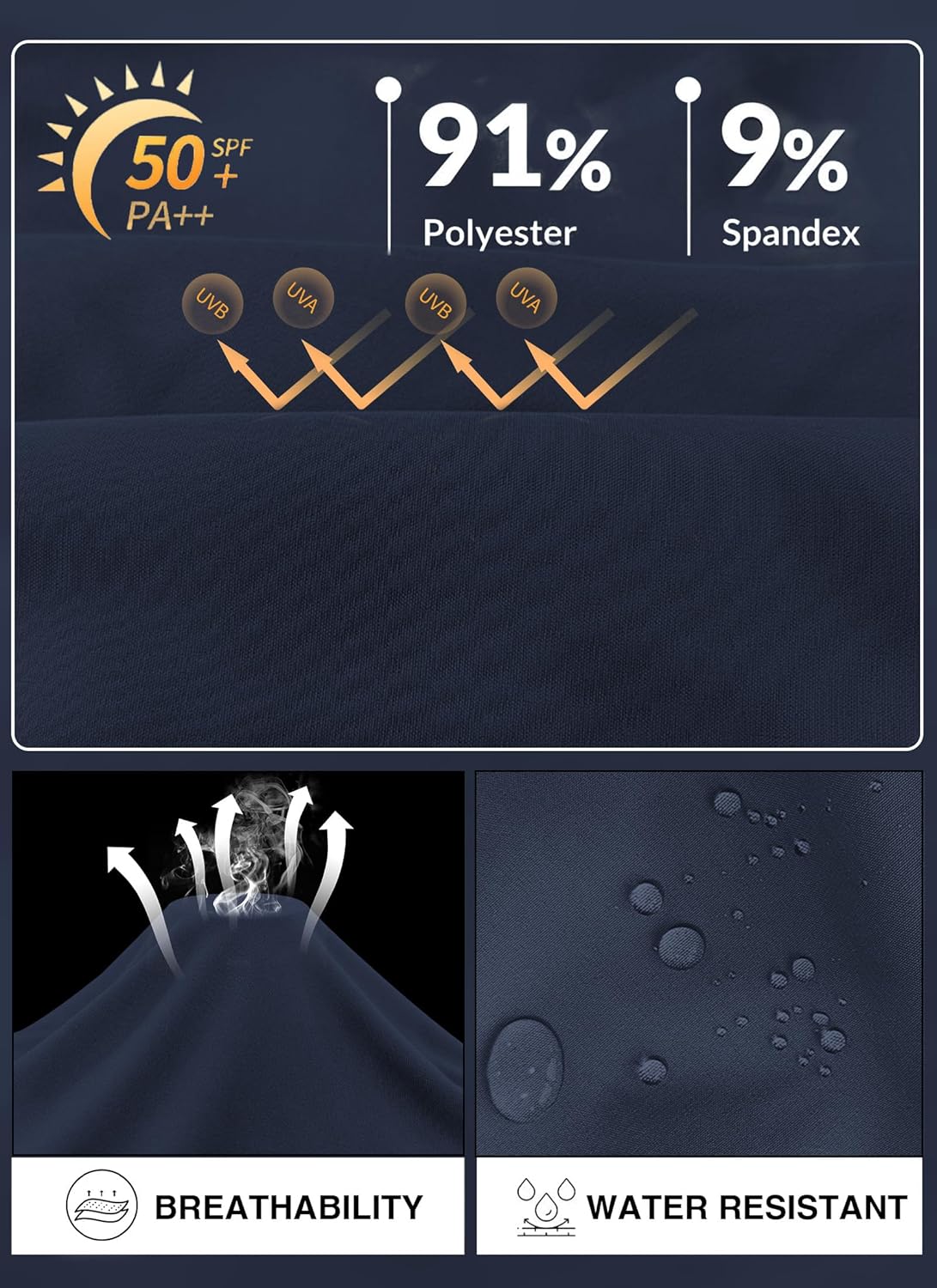 Hiking Pants for Women Lightweight Waterproof Quick Dry Athletic Cargo Pockets Pants - Image 5