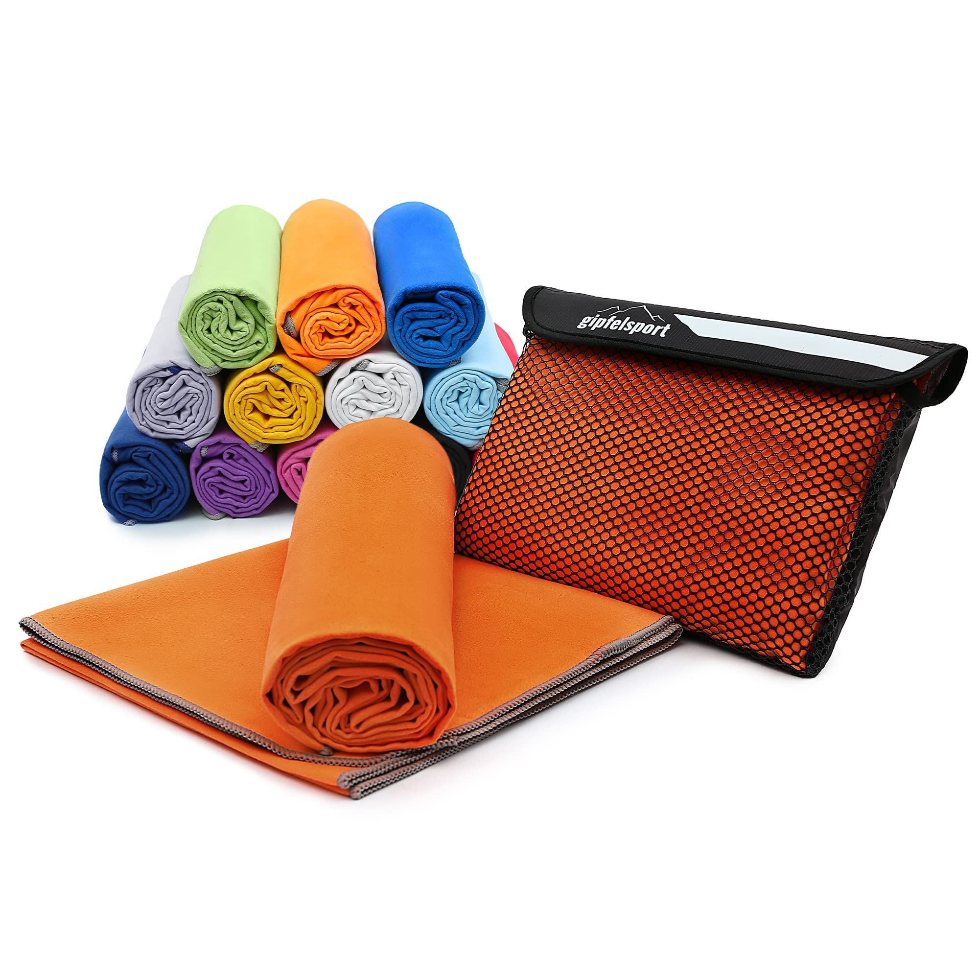 gipfelsport Mikrofaser Handtuch - Microfaser Handtücher Set, Strandtuch, Badetuch I groß, schnelltrocknend I für Sport, Beach, Reise, Outdoor, Camping I leicht, dünn, klein