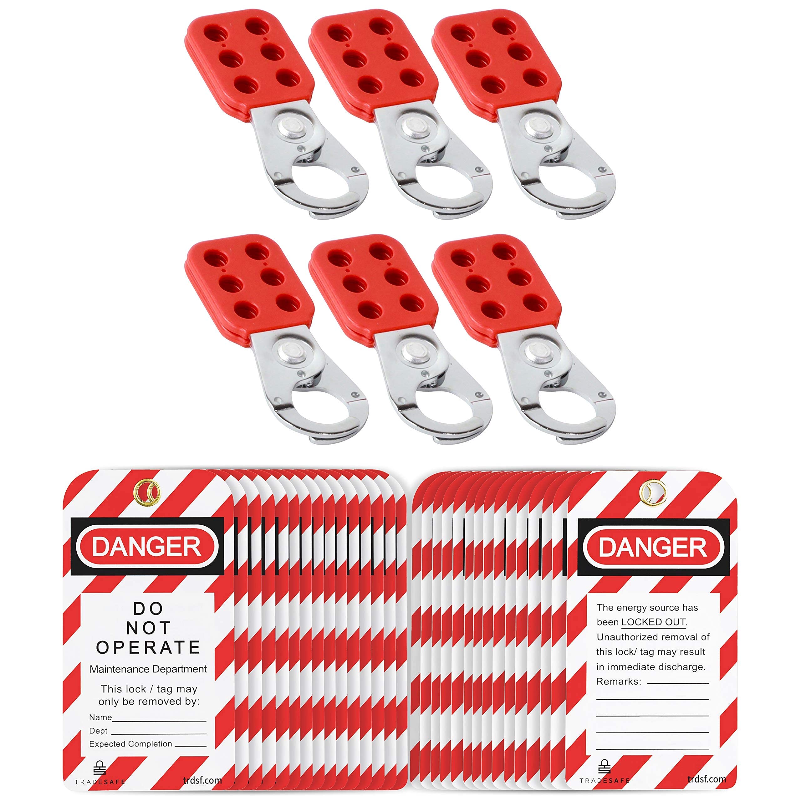 Buy TRADESAFE Lock Out Tag Out Lock Hasp with Lockout Tagout Tags. 6