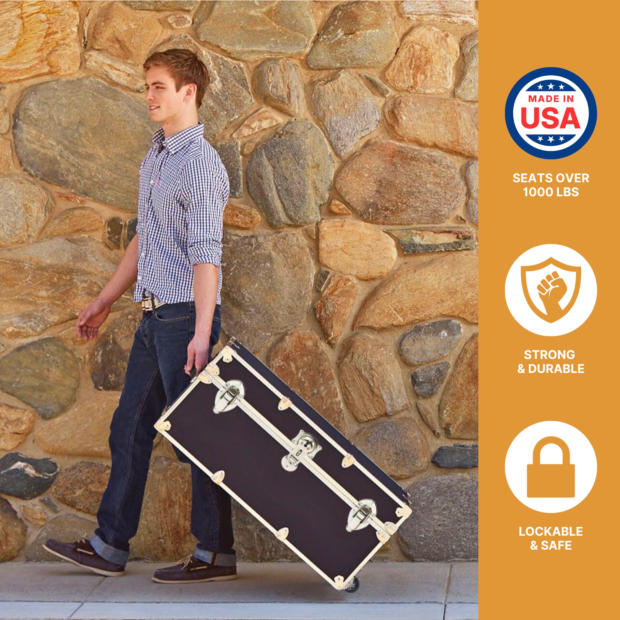 Amazon.com: Rhino Trunk & Case Small Essential Trunk With Wheels