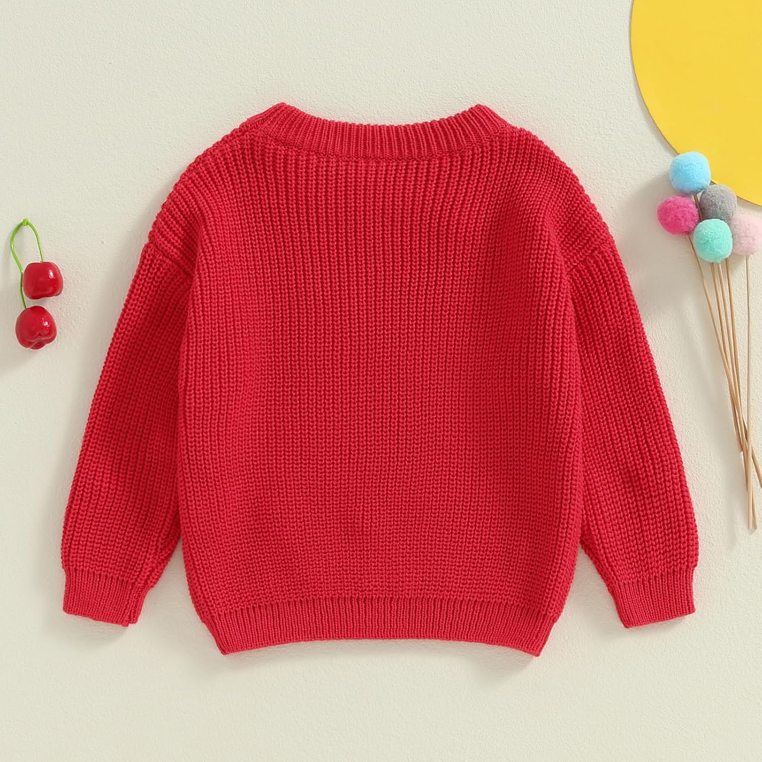 Toddler Baby Boy Girl Christmas Sweater Long Sleeve Embroidery Knit Sweater Pullover Sweatshirt Fall Winter Clothes - Image 4