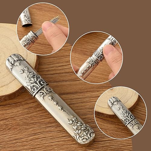 Miniatura 3 de Estuche de almacenamiento de agujas de coser portátil, estuche de almacenamiento de agujas de bordar, caja de almacenamiento para agujas de coser a