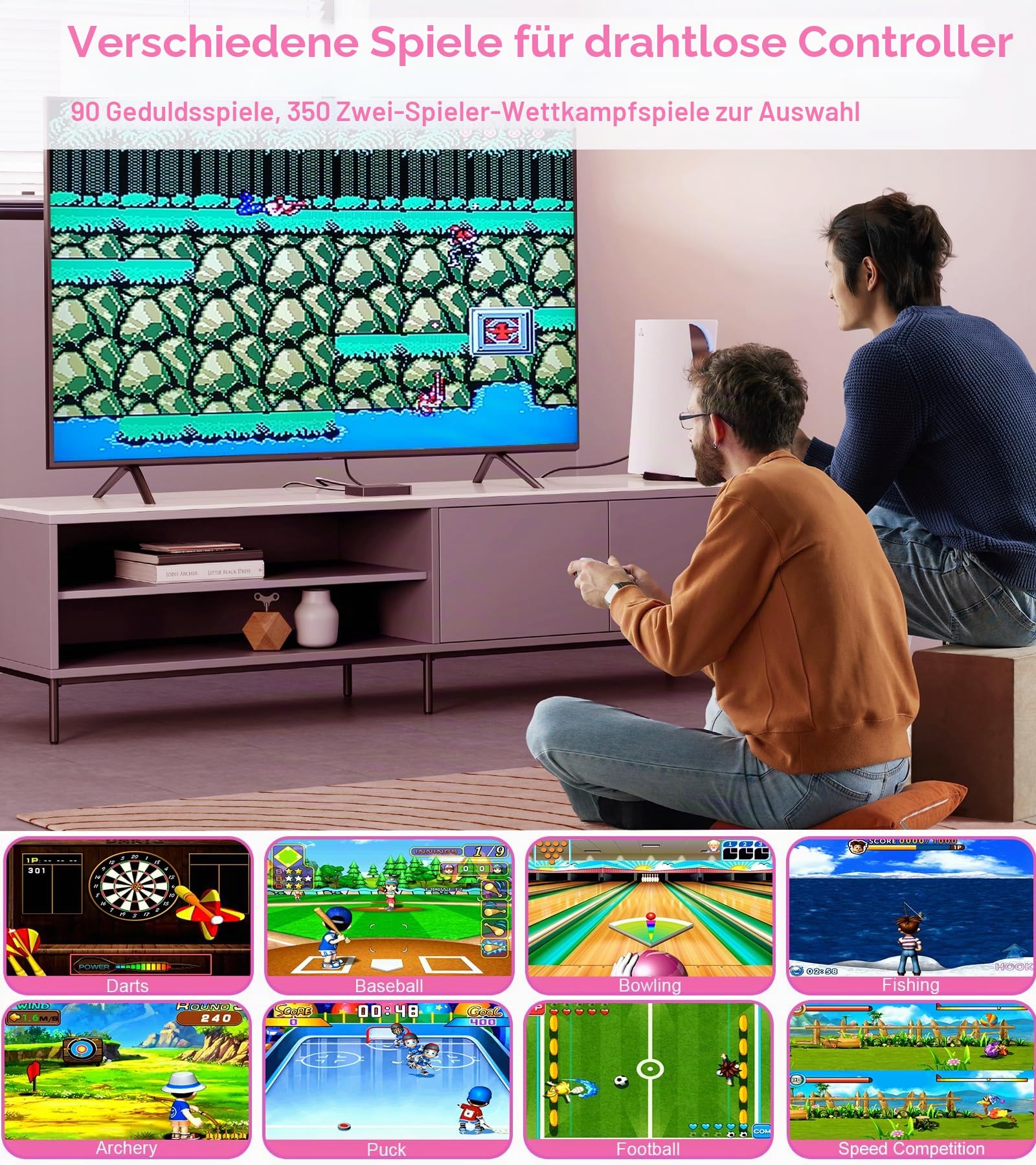 Doppelte Tanzmatte für Erwachsene und Kinder, rutschfeste TV-Tanzmatte mit HDMI-Wireless-Controller, Geschenk für Mädchen und Jungen im Alter von 3-12 Jahren, Plug and Play, englisches