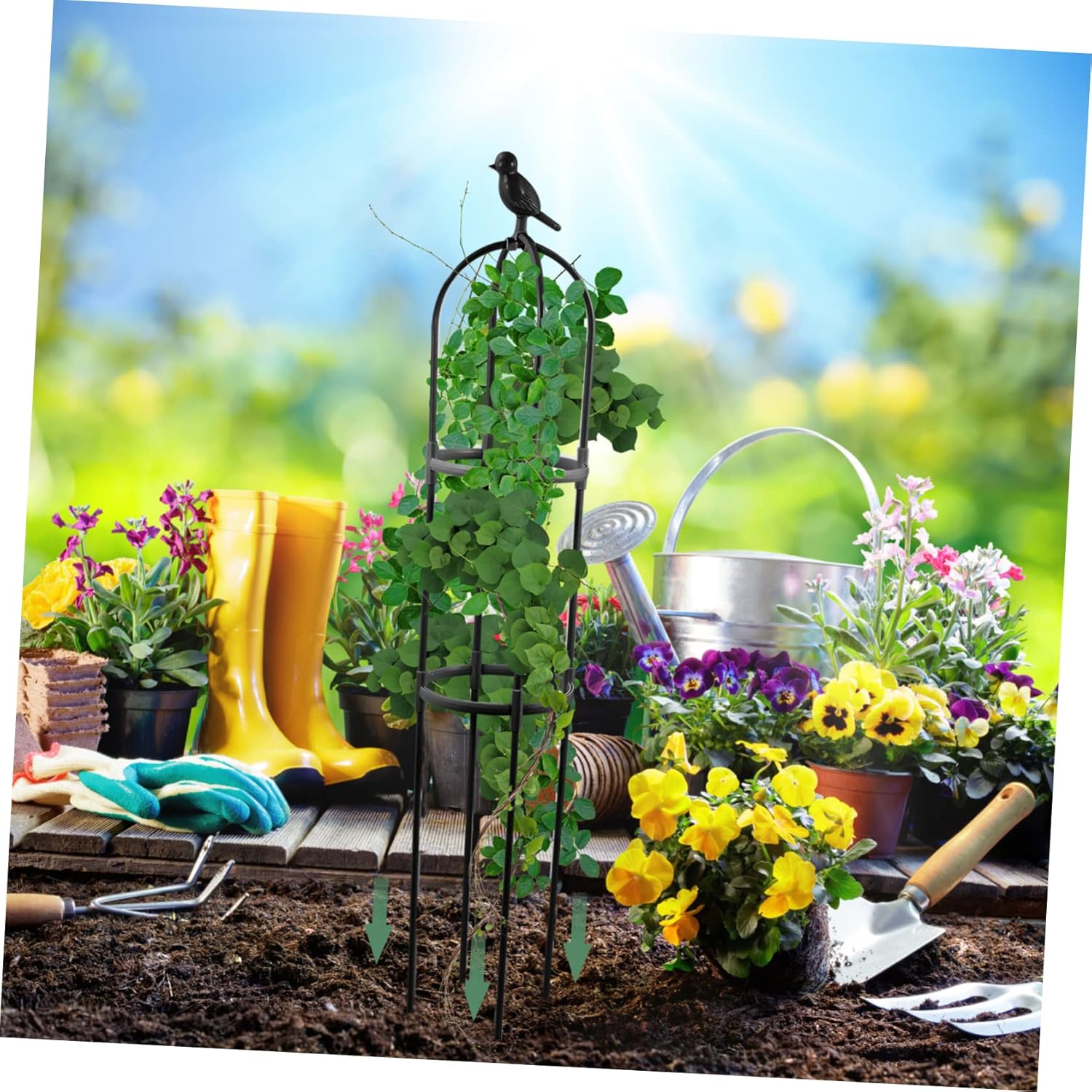 1set Outdoor Plant Vine Support Climbing Rack for Gardening Height for Vertical Plant Growth and Support