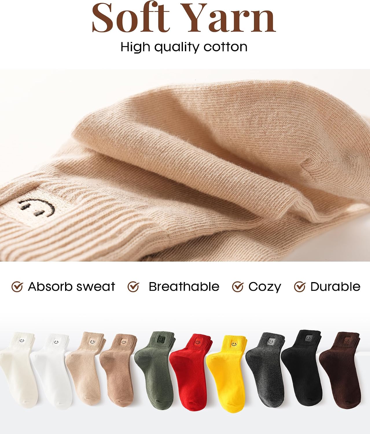 FURTALK Socks for Women Men Elastic Ankle Warm Cotton Blend Socks Gifts for Women