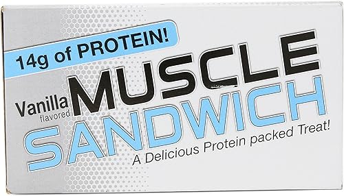 Miniatura 3 de Muscle Foods Muscle Sandwich, mantequilla de maní y vainilla, 12 unidades de peso neto, 2.0 onzas
