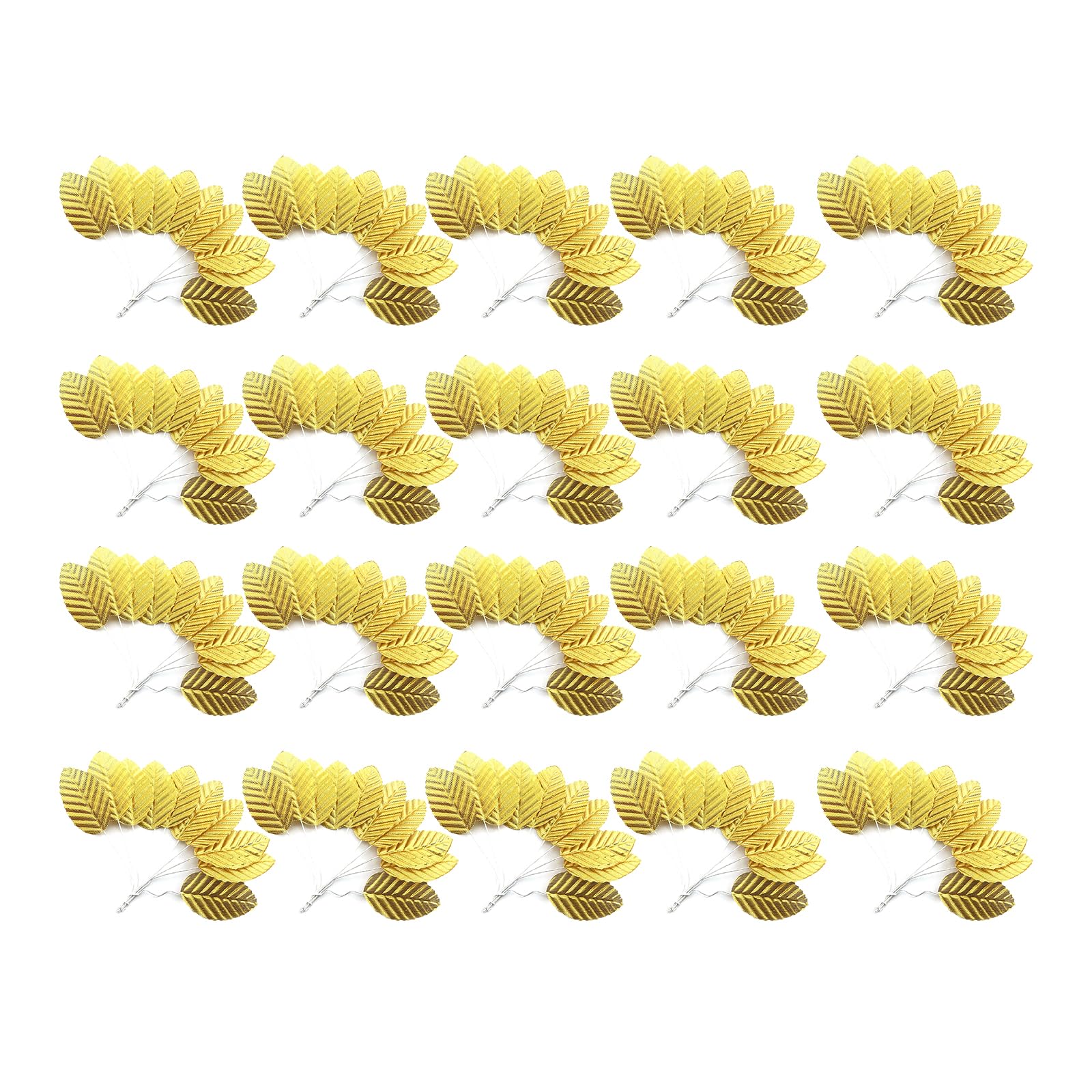 Tsophreniq Realistic Gold/Silver Artificial Leaves Decoration for Sophisticated Party Theme Scrapbooking and Flower Arrangements Decorative Leaves for Event