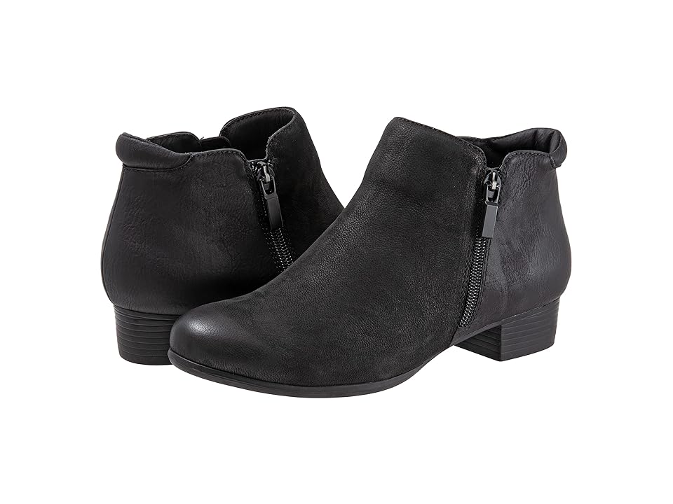 Trotters Major (Black Nubuck) Women's Shoes INTERNATIONAL SHIPPING