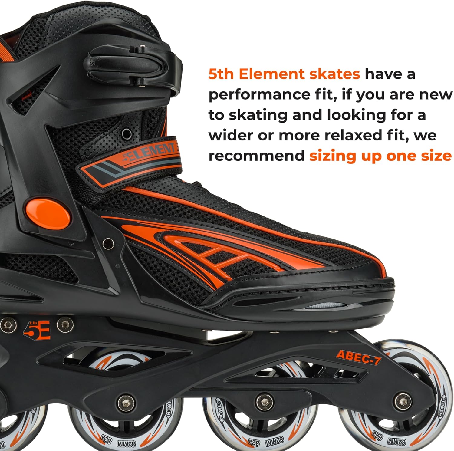 Panther Inline Skates Men with Adjustable Strap, 82mm Wheels - Soft Boot Fit for Comfort | Roller Derby Long Distance Skates for Recreational Fitness & Outdoor Street Hockey