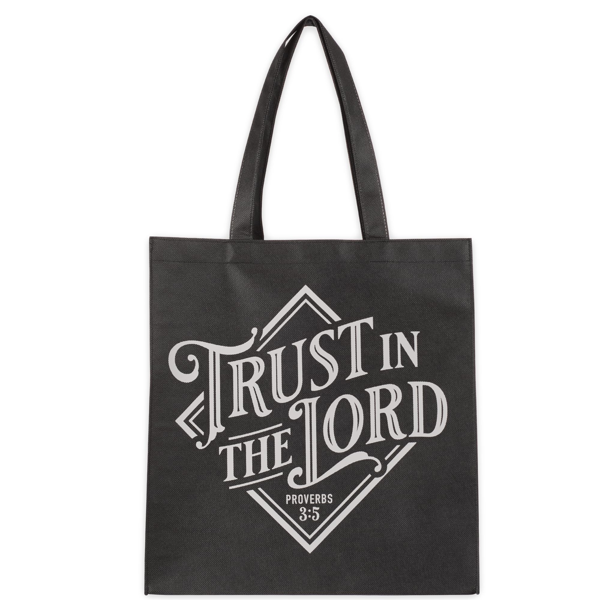 Christian Art Gifts Large Reusable Shopping Tote Bag for Men & Women: Trust in the Lord Inspirational Bible Verse Durable Chic Handbag, Travel,
