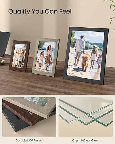 Vista 41 de SONGMICS - Paquete 10 marcos de fotos de collage con 2 marcos de fotos de 8 x 10 pulgadas, 4 de 5 x 7 pulgadas, 4 de 4 x 6 pulgadas, pared o mesa