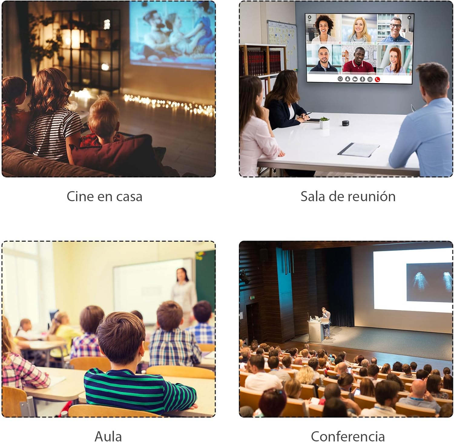 HOMCOM Pantalla de Proyector Manual 120 Pulgadas, Pantalla de Proyección, Formato 4:3/16:9, para Interior y Exterior, Eventos Deportivos, Cine en Casa, Oficina, Patio, 244×183 cm, Blanco 6