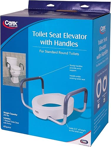 Miniatura 9 de Asiento elevador de inodoros de Carex Health Brands con asas para inodoros redondos estándares