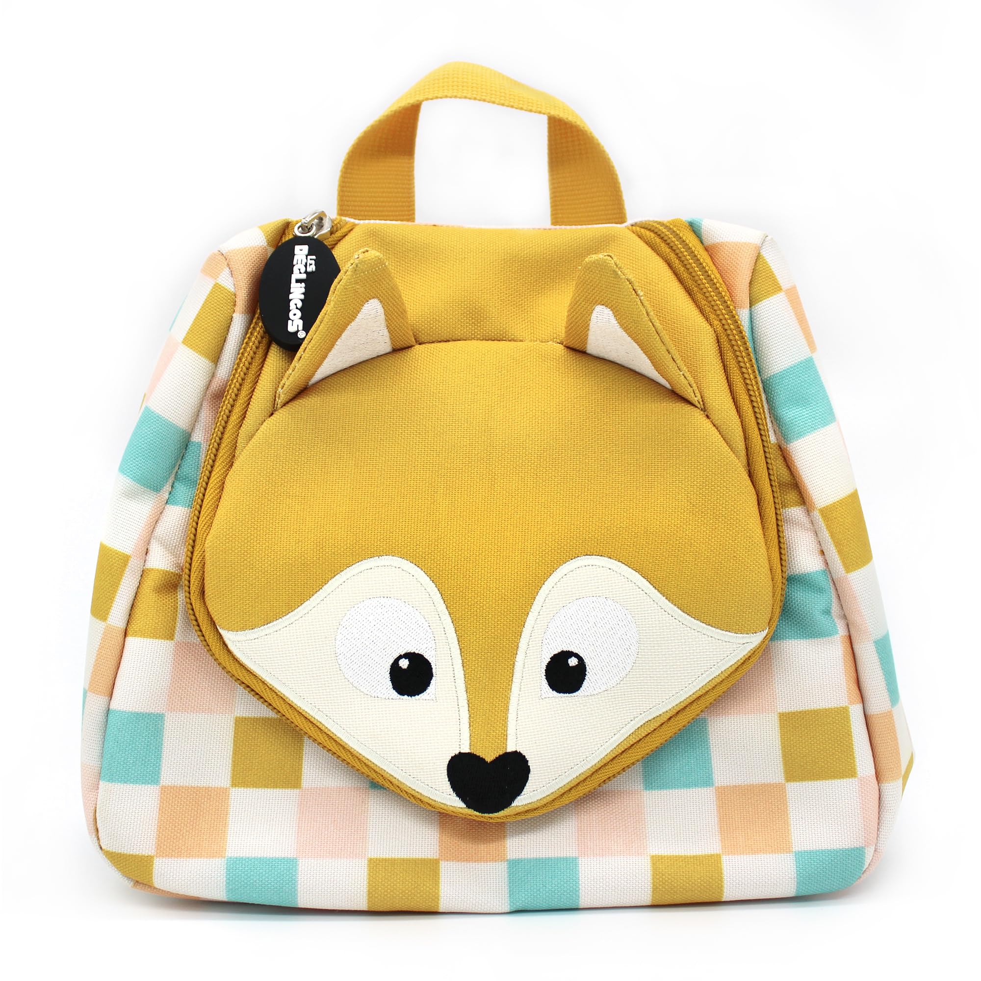 Les Deglingos Cyranos Le Fuchs Kulturbeutel, für Baby und Kinder, clevere Aufbewahrung, Senffarben, 23 cm