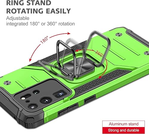 Miniatura 7 de Anqrp Funda para Galaxy S20 Ultra, funda protectora de grado militar con anillo de metal mejorado soporte magnético compatible con Samsung Galaxy