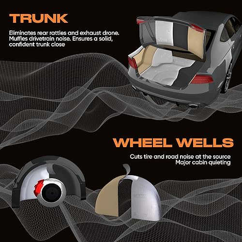 Miniatura 9 de SGM Silver ar - Alfombrilla de amortiguación de sonido de 80 mil (0.079 in), 10 pies cuadrados (9.9 ft), amortiguador de sonido automotriz, material