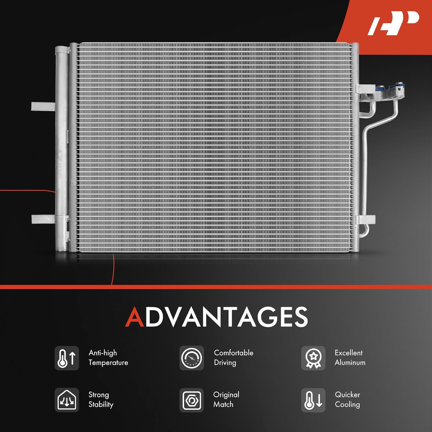 A-Premium Air Conditioning A/C Condenser Compatible with Ford Focus 2015-2018, Transit Connect 2014-2018, 1.6L 2.0L 2.5L, Replace# 4724