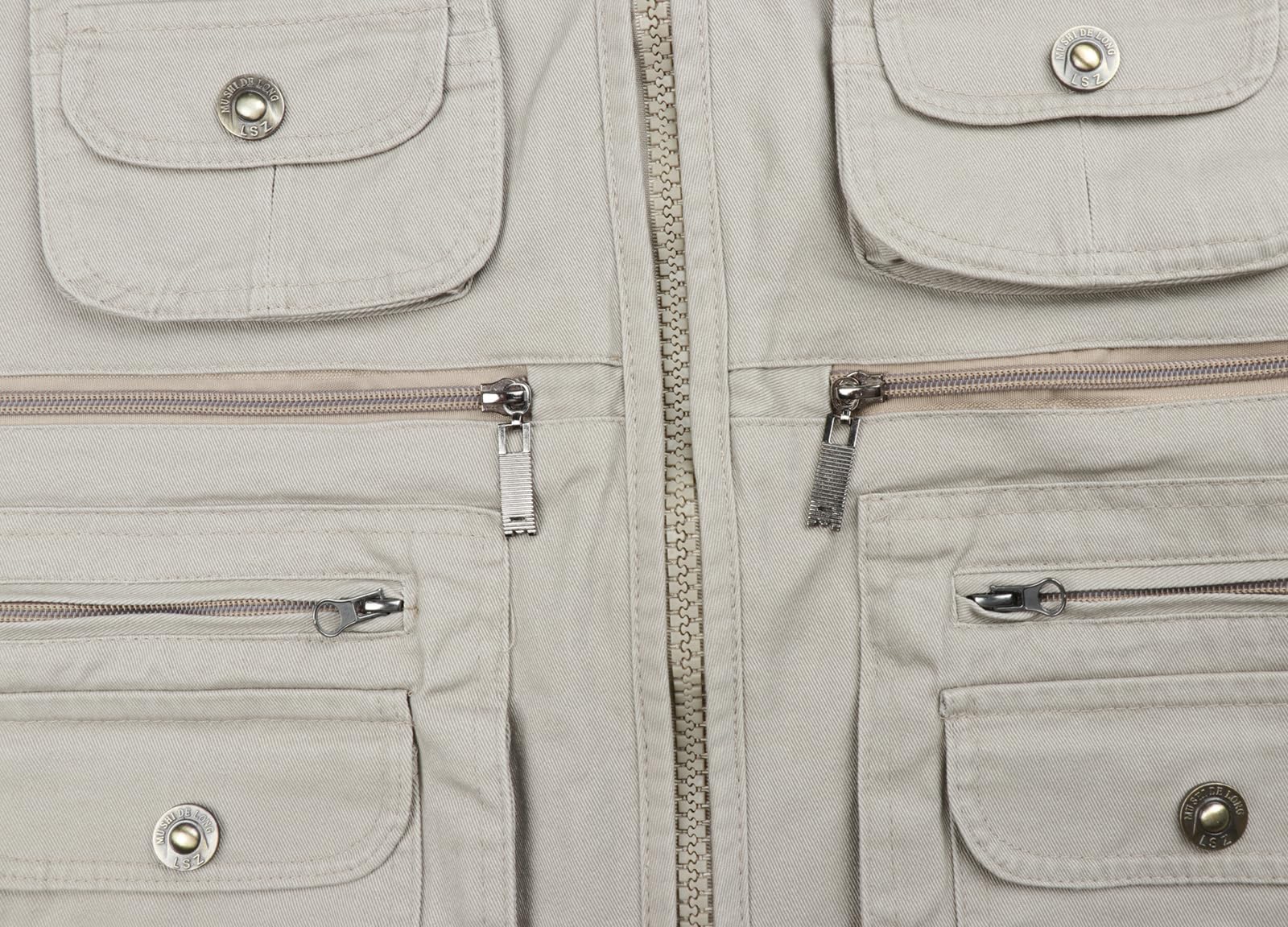 Hommes Gilet de Pêche Multi-Poches Gilet Photographie Chasse Veste Sans Manche de Plein Air Gilet Journaliste de Voyage Pêche