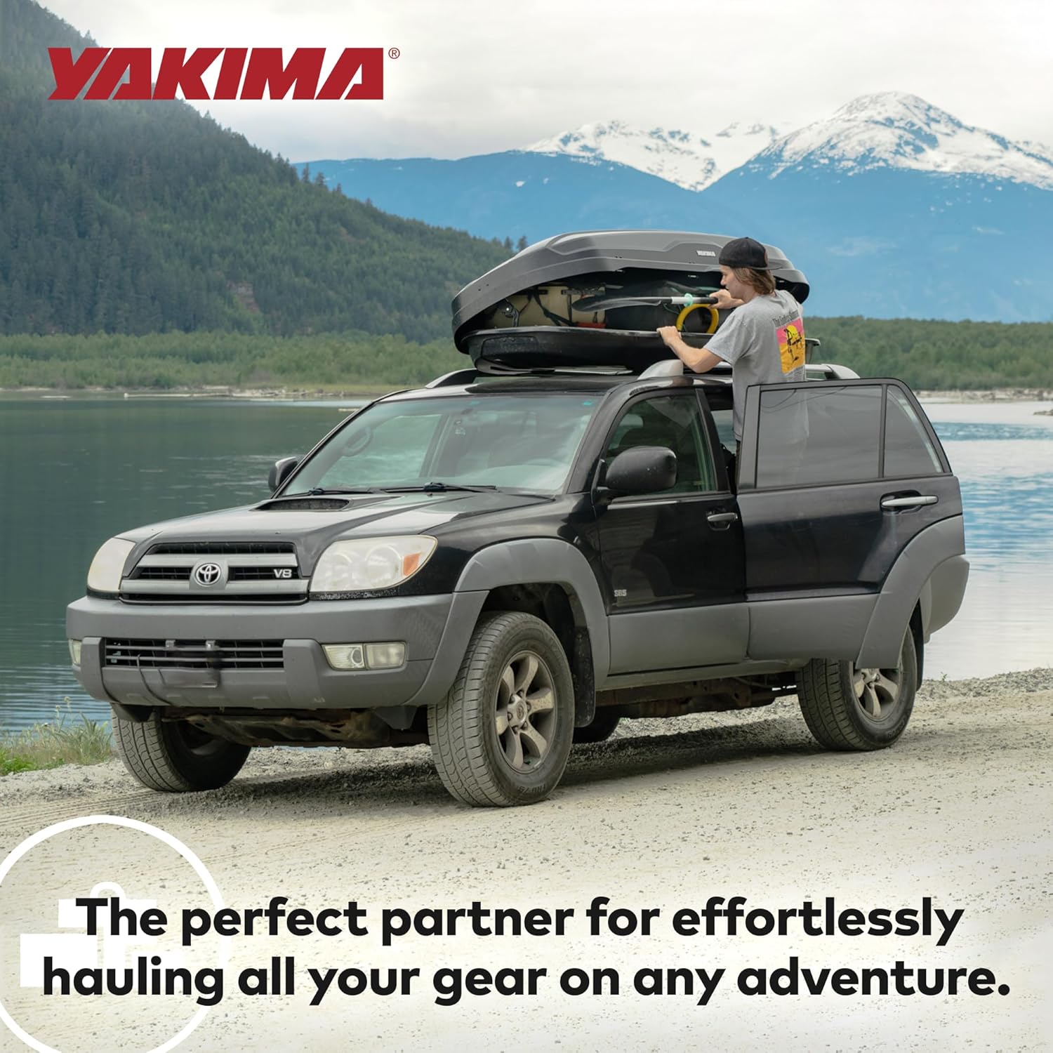 Yakima Car Roof Cargo Carrier, SkyBox NX XXL Rooftop Hard Shell Box with SKS Lock, Black - Heavy-Duty Vehicle Storage Accessories for Travel and Camping