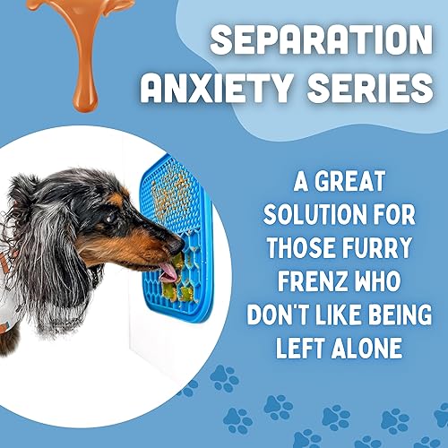 Miniatura 5 de Alfombrilla prémium para lamer perros y gatos con ventosas y espátula esparcidora para separar mascotas, alivio de la ansiedad, alimentador lento,