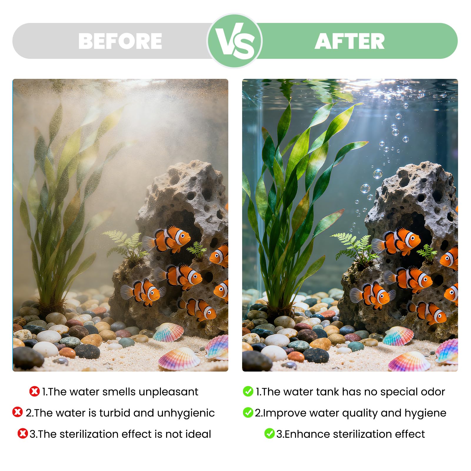 Xueniu 8Pcs Four-Month Service Kit Compatible with Interpet Internal CF1 Cartridge Filters with 4pcs Filter Cartridges and 4pcs Algaway Pads for Interpet Filter Aquarium Maintenance - Image 4